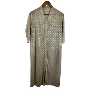 Coop Trelise Cooper Sheer Cardigan S Star‎ Gold Metallic Long Sleeve Shimmer